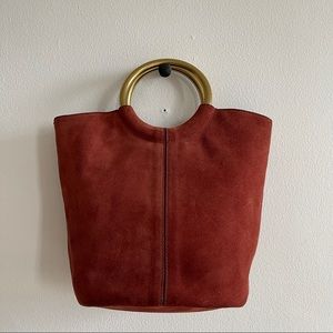 JCrew. Suede Purse with removable crossbody strap.